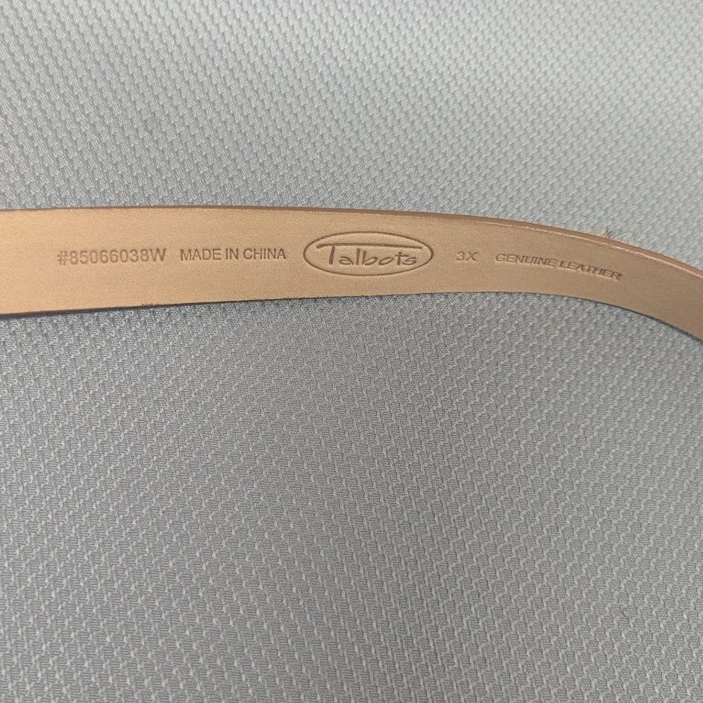 NWT Talbots Woman Animal Print Calf Hair Leather Belt Size 3X Gold Buckle